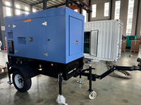 Générateur diesel à haut rendement 50KW Type de remorque silencieuse à cadre ouvert pour magasin de crème glacée de boulangerie et petit magasin de détail sauvegarde