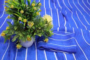 Vêtements de soirée de créateur Georgette avec séquence Crochet dentelle travail couleur bleue Saree pour femmes qualité d'exportation grossiste de Surat - Product Image 4