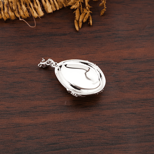 0.39 TDW rond taille brillant Unique diamant pendentif 18K or blanc certifié non certifié CVD diamant bijoux - Product Image 3