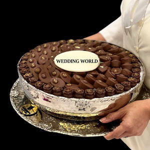 Cuenco redondo de Metal martillado para chocolate con bandeja cuadrada Cuenco dulce de mesa de alta calidad Última llegada Cuenco de lujo para chocolate - Product Image 3