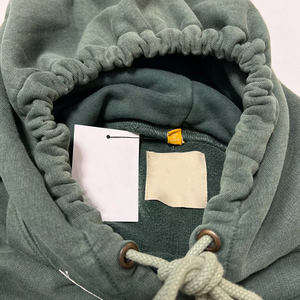 Sudadera con capucha de manga larga de gran tamaño informal para hombre y mujer, sudadera tejida en blanco, logotipo personalizado de otoño al por mayor - Product Image 3