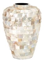 Grand Nacre Mosaïque Vase À La Main Shell Incrustation Pot De Fleur Décoratif pour Salon Moderne Décor À La Maison Pièce Maîtresse