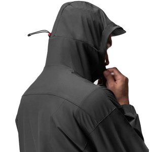 Chaqueta cortavientos de carcasa dura impermeable transpirable con cremallera y logotipo personalizado Boxy Fit deportes ligeros gimnasio correr para Unisex - Product Image 3