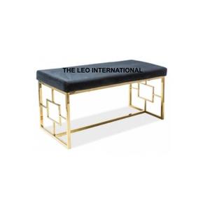 Banco Otomano de Acero con Espuma y Cuero Sintético, Mueble Moderno y Sencillo para el Hogar, Dormitorio, Sala de Estar, Precio de Fábrica - Product Image 3