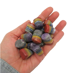 Piedra caída 7 chakra cristal natural caído curación a granel guijarro ágata Piedra preciosa Reiki chakra piedra natural al por mayor a granel - Product Image 2