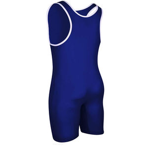 Combinaison de musculation unisexe pour la lutte, design extensible sur le devant, créez votre propre combinaison personnalisée à transfert thermique pour hommes - Product Image 2