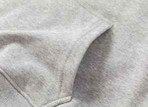 เสื้อฮู้ดดี้ผู้ชายแบบลำลอง ผ้าริบ ยืดหยุ่น ระบายอากาศได้ดี ทรงหลวม มีเชือกผูก ปลายแขนและชายเสื้อแบบริบ - Product Image 3