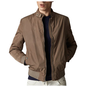 Veste d'hiver en polyester de qualité supérieure pour hommes, blouson solide et décontracté à fermeture éclair avec col montant, coupe-vent et streetwear à la mode - Product Image 5