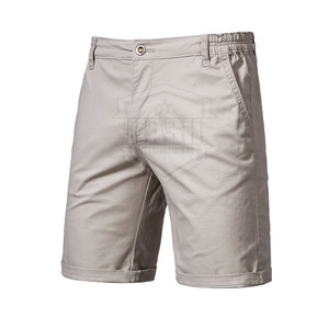 Pantalones Cortos de Mezclilla Elásticos de Moda para Hombre, Estilo Casual, Tipo Cargo, Colores Sólidos Personalizables con Logotipo, para Trabajo al Aire Libre - Product Image 1
