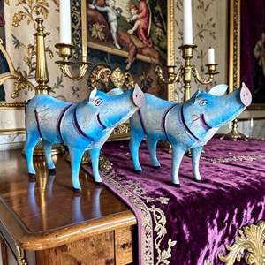 Escultura de Cerdo de Hierro Hecha a Mano, Obra de Arte con Diseño Animal - Product Image 2