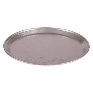 Nouveau plateau de service décoratif en aluminium forme ronde pour ustensiles de cuisine à la maison salade et petit déjeuner plateau de service en argent fini - Product Image 1