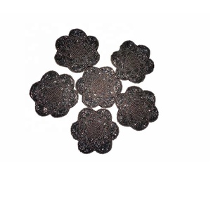 High Quality <b>Round</b> Handmade Glass Beaded Coaster Set of 6 for Drinks and <b>Coffee</b> <b>Table</b> Handmade Glass Beads Coaster - Product Image 1