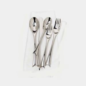 Juego de cubiertos de plata de alta calidad, conjunto de cubertería de aspecto real martillado con diseño de lujo moderno, único, nuevo - Product Image 5