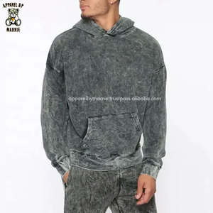 Factory Made Men <b>Vintage</b> Wash <b>Tracksuit</b> Two Piece Outfit With Relaxed Fit Stylish And Functional Design For Selling - Product Image 2