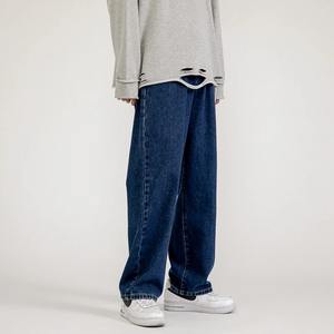 Jean large décontracté vintage pour hommes et femmes, pantalon en denim ample avec technique délavée, style américain, hip hop, streetwear - Product Image 5