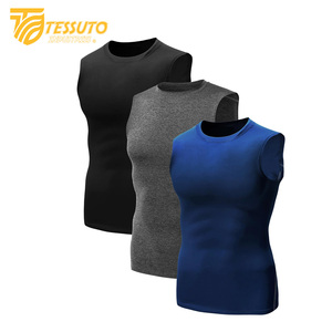 Camiseta de compresión sin mangas ligera de verano para hombre para gimnasio, Yoga, Fitness, trotar, correr, secado rápido, transpirable, Anti-UV Active - Product Image 4