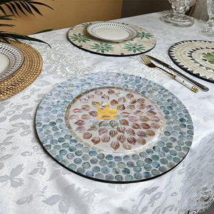 Napperons plats en nacre élégants les plus vendus Tapis de table faits à la main pour la fête au Vietnam Prix bon marché - Product Image 4