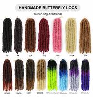 Vente en gros de mèches synthétiques Butterfly Locs et Faux Locs pour femmes noires, mèches souples pré-bouclées, torsades naturelles