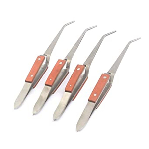 Custom Made High Quality <b>Watch</b> Maker Different <b>Working</b> Hand Tools Soft Fiber Grip Self Locking Tweezers jewellery tweezer - Product Image 5