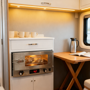 Four solaire extérieur DC12V pour voiture 130W, portable, marin, en acier inoxydable SS304, four électrique à infrarouge lointain pour cuire/chauffer les pizzas, économise 50% d'énergie - Product Image 6