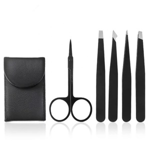 OEM Stainless Steel f Brow <b>Tool</b> Set Private Label Eyebrow Tweezers Eyebrow Scissor Custom logo 5 Pcs Set - Product Image 1