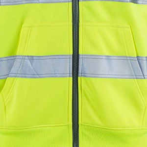 Vêtements de travail haute visibilité vêtements de sécurité réfléchissants à capuche utiliser hommes sweat à capuche de sécurité en gros tissu de haute qualité pull à capuche - Product Image 6