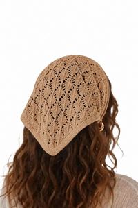 Pañuelo de Punto Perforado Texturizado Suave de Algodón para Mujer, Elegante y Cómodo - Product Image 4