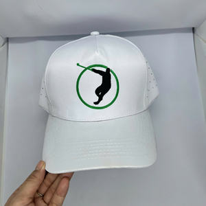 Vietnam chapeau fabricant étanche 5 panneau casquette de Baseball chapeau découpé au Laser trou Golf Sport broderie impression casquettes pour hommes - Product Image 2