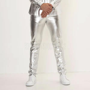 Pantalones de cuero de marca privada para hombre a la venta pantalones de cuero de color liso para hombre Pantalones de cuero con múltiples bolsillos - Product Image 3