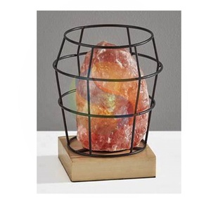 Lampe de sel de l'Himalaya en cage de fer de haute qualité Lampe de roche de sel naturel de Sian Enterprises - Product Image 5