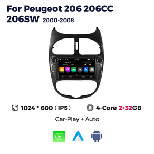 MEKEDE-Unidad principal multimedia estéreo para coche, navegación GPS, <span class=keywords><strong>Android</strong></span>, 7 pulgadas, para Peugeot 206, 206CC, 206SW 2000-2008 - Product Image 2