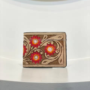 ออกแบบใหม่รูปแบบตะวันตกมือเครื่องมือหนังผู้ชายกระเป๋าสตางค์ยาวซิปร้อนขายแฟชั่นสไตล์ผู้ถือเงินสดของขวัญสําหรับเขา - Product Image 4