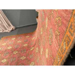 พรมตุรกีขนาดใหญ่ 5.6x10.7 ฟุต, พรมขนสัตว์ลายต้นไม้และพืชสีแดงสไตล์วินเทจ - Product Image 3