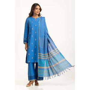 Traje Casual de Verano de 3 Piezas con Estampado Khaddar IPSTD-55206 - Product Image 1