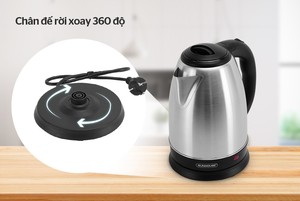 Bình đun nước điện bằng thép không gỉ 1.8L, vòi rót dễ dàng, có chức năng bảo vệ quá nhiệt, bán buôn - Product Image 6