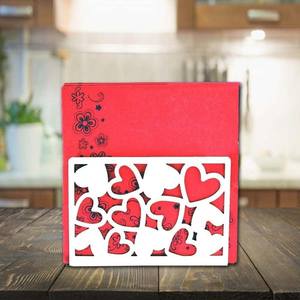 Porta Servilletas de Papel con Diseño de Corazón Metálico para Hogar, Oficina, Cocina, Hotel y Restaurante, Mesa de Comedor, Mostrador - Product Image 5