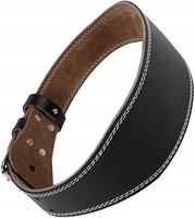 Ceinture de musculation en cuir véritable, ceinture d'entraînement de musculation, ceinture de soutien lombaire pour la salle de sport, ceinture de musculation rembourrée de 4 pouces