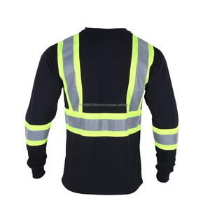 100% Polyester Safety T <b>Shirts</b> Wholesales Hi Vis Winter Workwear T-<b>shirts</b> Full Sleeve Working Reflective <b>Shirts</b> For Men - Product Image 3
