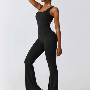 Mono Deportivo de Yoga de Manga Larga con Cinturón, Cuello en V, Cintura Alta, Transpirable, Informal, para Otoño, Color Personalizado, para Mujer - Product Image 2