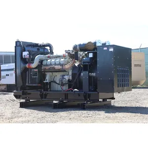 Groupe électrogène diesel industriel triphasé d'occasion 500 kW, sortie 480 V, châssis ouvert, alimentation de secours commerciale - Product Image 2