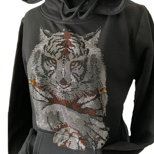Custom Logo Printed Outdoor Pullover <b>Rhinestone</b> Hoodies Winter <b>Fabric</b> with Hooded Collar Price - Product Image 5