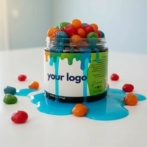 Caramelos de goma con sabores de frutas coloridos, rellenos de <span class=keywords><strong>jarabe</strong></span>, dulces y masticables, de gelatina, con efecto explosión de jugo, venta al por mayor, personalizados de fábrica OEM - Product Image 3