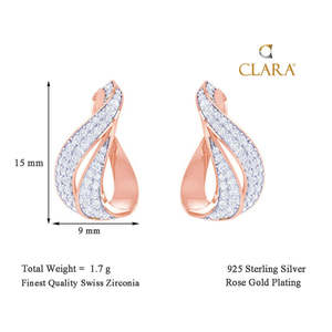Compre Pendientes de Plata de Ley 925 de Primera Calidad para Mujeres y Niñas, Pendientes de Gota de Agua con Oro de 14K y Diamantes para Fiestas - Product Image 3