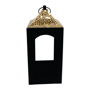 Modern Iron Lantern Brass Gold Colour With <b>Mirror</b> <b>Mosaic</b> American Style Candle Lantern for Home Decoration - Product Image 3
