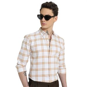 Camisa clásica a cuadros de algodón 100% para hombre, elegante, versátil, abotonada con patrón de cuadros llamativo, diseñada para la comodidad diaria - Product Image 4