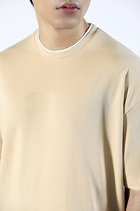 Élégant léger 100% coton vêtements décontractés de meilleure qualité pour les grandes tailles t-shirt respirant et très confortable - Product Image 3