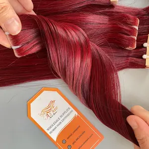 Fita invisível fita cabelo liso, cor vermelha atacado preço natural vietnomes a melhor qualidade