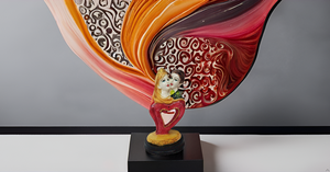 Modern Handmade Resin Heart Sculpture for Soulmates Lovers Bond Marriage Statue Birthday Wedding Valentines Day Showpiece - Product Image 3