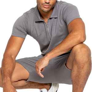 Ensemble polo et short d'été pour hommes, tenue légère, respirante et décontractée, séchage rapide pour les sports de plein air et au quotidien - Product Image 5