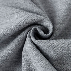 Pull-over personnalisé OEM teint uni Basics en coton mélangé vierge col rond en coton personnalisé unisexe col rond sweat-shirt gris pour unisexe - Product Image 5